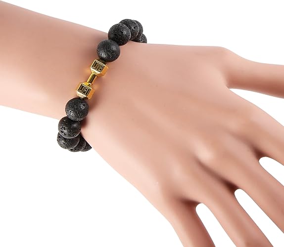 Pulsera de cuentas de chakras para la ansiedad de roca volcánica - Quierox - Tienda Online