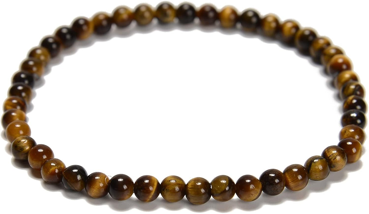 Pulsera de cuentas redondas lisas de piedra lunar pequeña, tamaño 0.157 in - Quierox - Tienda Online