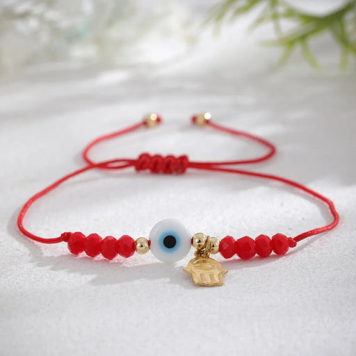 Pulsera De Cuerda Estilo IG Casual Ojo Del Diablo Mano De Fátima Acero Inoxidable - Quierox - Tienda Online