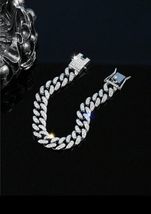 Pulsera De Joias Presentes De Corrente Geométrica Hip Hop, Colar De Rhinestone Hip Hop - Quierox - Tienda Online