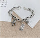 Pulsera de plata tailandesa con diseño de caballo, cabeza de pez y etiqueta de dólar, para mujer - Quierox - Tienda Online