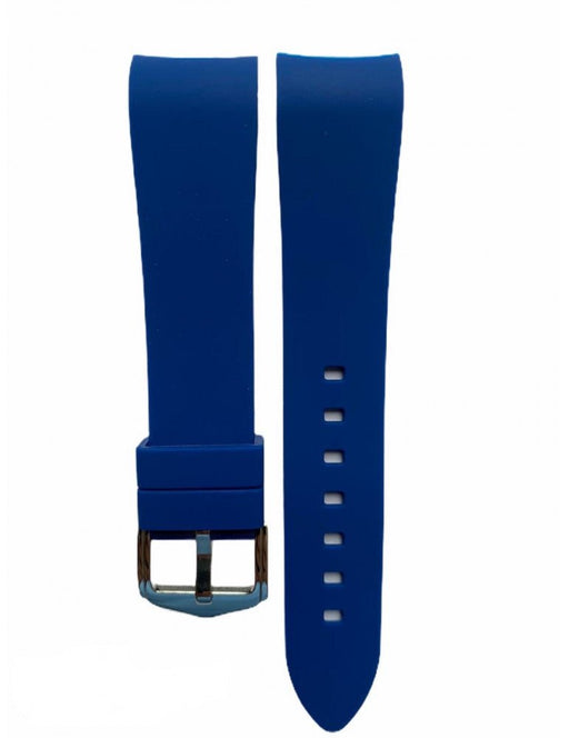 PULSERA DE RELOJ EN SILICONA AZUL CURVO, COMPATIBLE CON RELOJES DE 22 MM - Quierox - Tienda Online