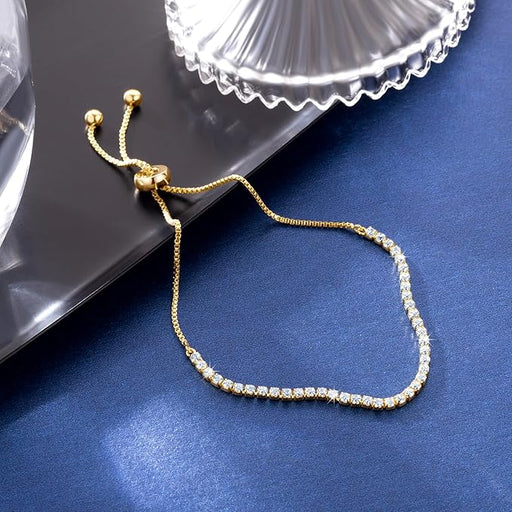 Pulsera de tenis para mujer con circonita cúbica, ajustable - Quierox - Tienda Online