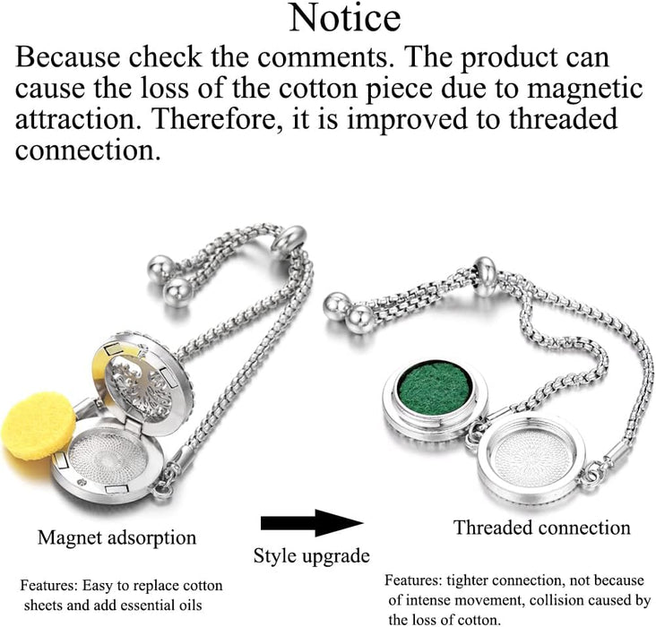 Pulsera difusora de aceite esencial, pulsera de aromaterapia - Quierox - Tienda Online