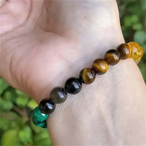 Pulsera Elegante con Ojo de Tigre y Citrino Amarillo para Mujeres, al azar - Quierox - Tienda Online