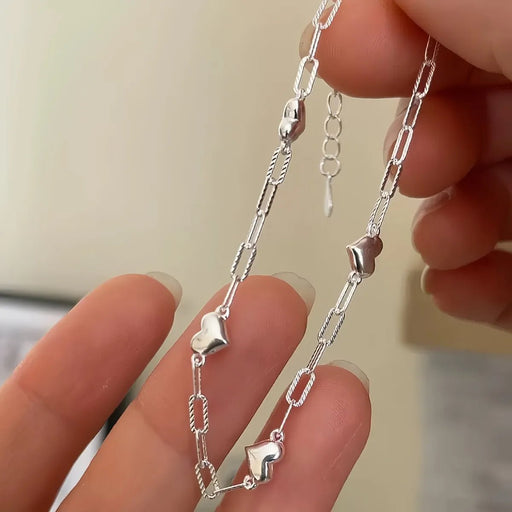 Pulsera En Forma De Corazón For Mujer, Estilo Coreano - Quierox - Tienda Online