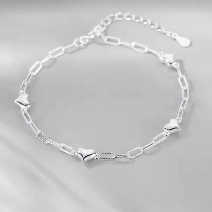 Pulsera En Forma De Corazón For Mujer, Estilo Coreano - Quierox - Tienda Online
