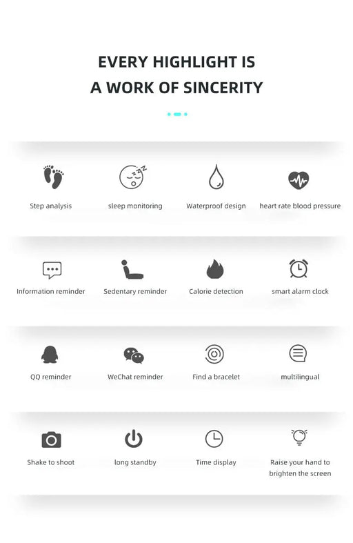 Pulsera inteligente M4 con control del ritmo cardíaco y de la presión sanguínea - Quierox - Tienda Online