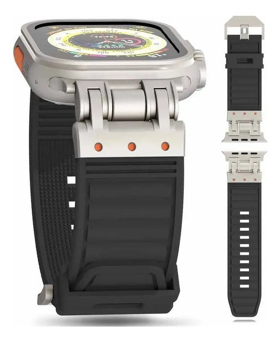 Pulsera Robot Titanium Smartwatch Compatible con Apple Watch Negro 6,8 cm - Quierox - Tienda Online