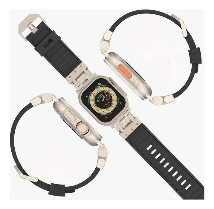 Pulsera Robot Titanium Smartwatch Compatible con Apple Watch Negro 6,8 cm - Quierox - Tienda Online