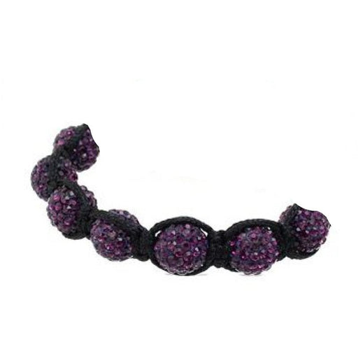 Pulsera Shamballa Swarovski en color morado oscuro - Quierox - Tienda Online