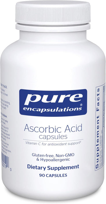 Pure Encapsulations Cápsulas de ácido ascórbico - 1,000 mg de vitamina C - Quierox - Tienda Online