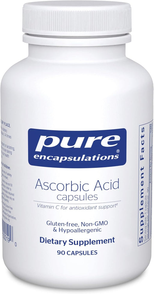 Pure Encapsulations Cápsulas de ácido ascórbico - 1,000 mg de vitamina C - Quierox - Tienda Online