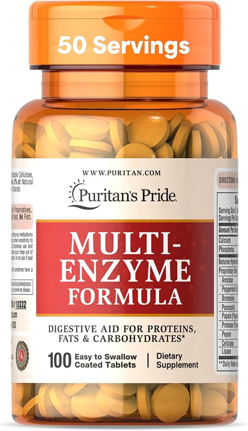 Puritan's Pride Fórmula multienzimática , suplemento digestivo - Quierox - Tienda Online