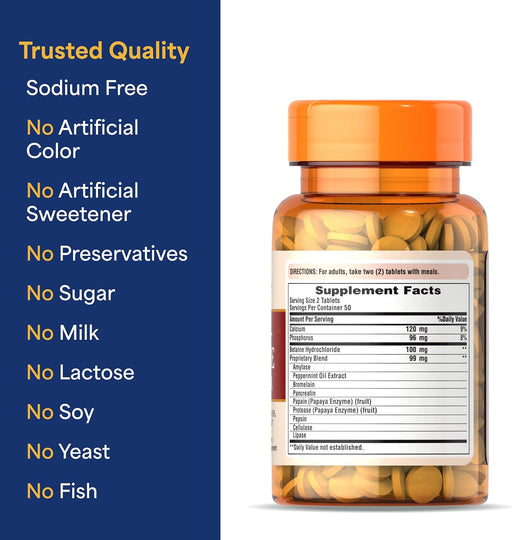 Puritan's Pride Fórmula multienzimática , suplemento digestivo - Quierox - Tienda Online