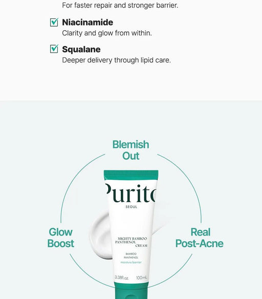 Purito SEOUL - Crema de pantenol Mighty Bamboo - Quierox - Tienda Online