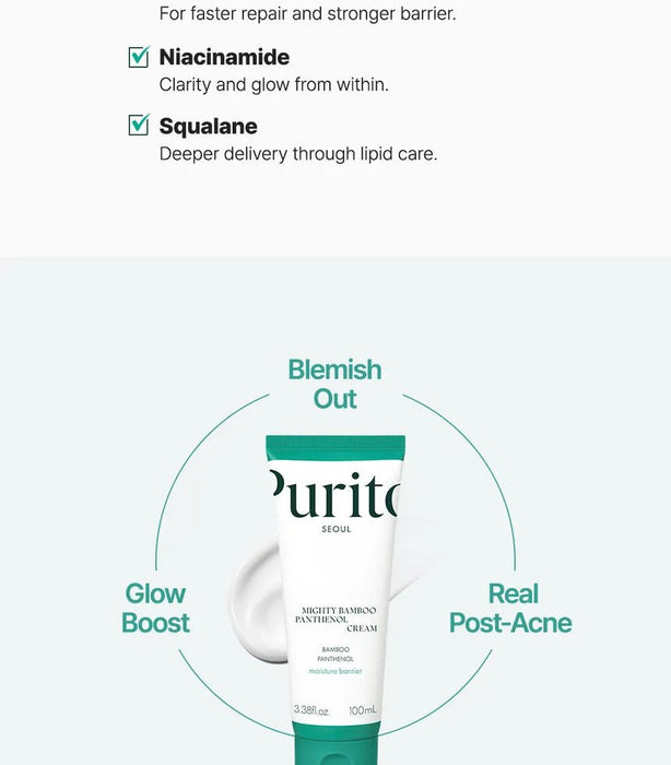 Purito SEOUL - Crema de pantenol Mighty Bamboo - Quierox - Tienda Online