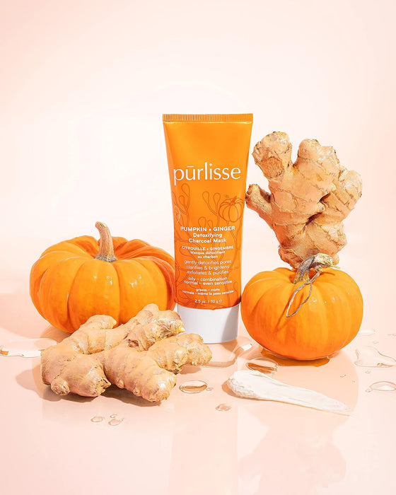 Purlisse Máscara de carbón desintoxicante de calabaza y jengibre, 2.5oz - Quierox - Tienda Online
