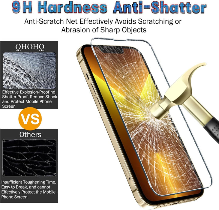 QHOHQ 3 protectores de pantalla para iPhone 13 Pro con 3 protectores de lente de cámara - Quierox - Tienda Online