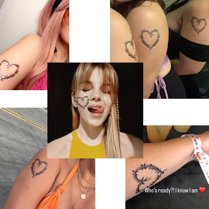 QualityLife Karol - Tatuajes temporales, 18 temas de corazón - Quierox - Tienda Online