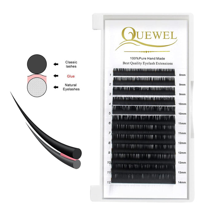 QUEWEL Suministros de extensión de pestañas 0.03 C Curl Mix-8-15 mm - Quierox - Tienda Online