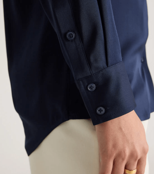Quince Blusa lavable de seda elástica con cuello de solapa - Quierox - Tienda Online