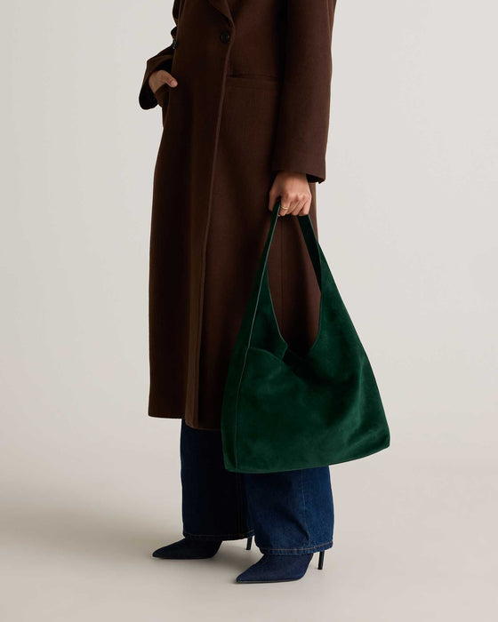 Quince Bolso de hombro holgado de ante italiano - Quierox - Tienda Online