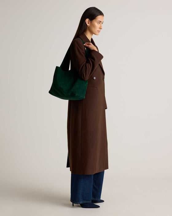 Quince Bolso de hombro holgado de ante italiano - Quierox - Tienda Online