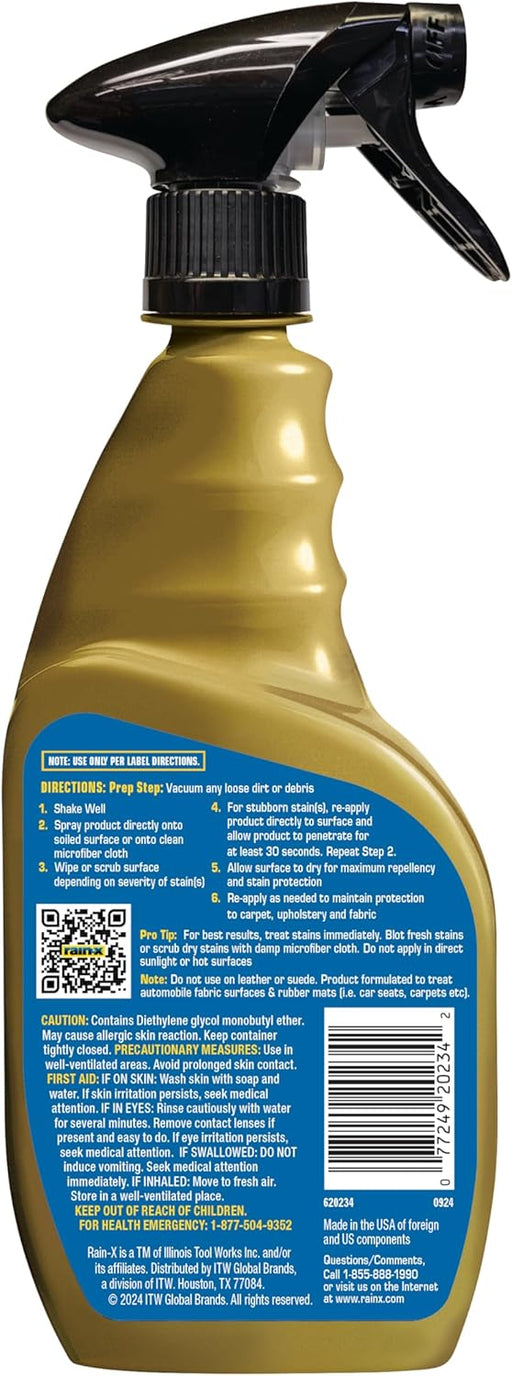 Rain-X 620234SRP Limpiador Repelente para Alfombras y Tapicería para Interiores de Automóviles y Más 16 Fl Oz - Quierox - Tienda Online