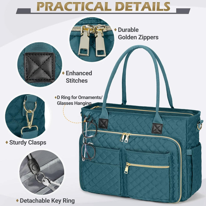 RAINSMORE Bolso tote para profesora para portátil de 15,6 pulgadas para mujer - Quierox - Tienda Online
