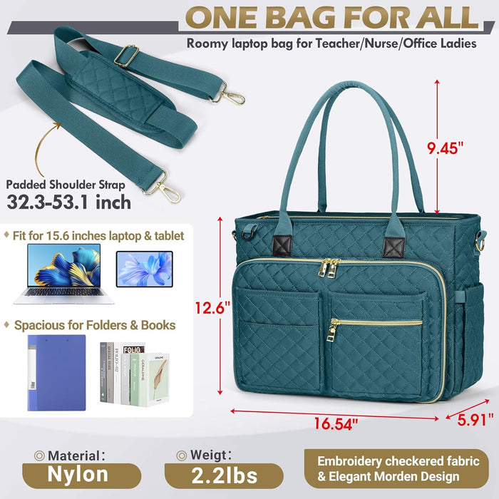 RAINSMORE Bolso tote para profesora para portátil de 15,6 pulgadas para mujer - Quierox - Tienda Online