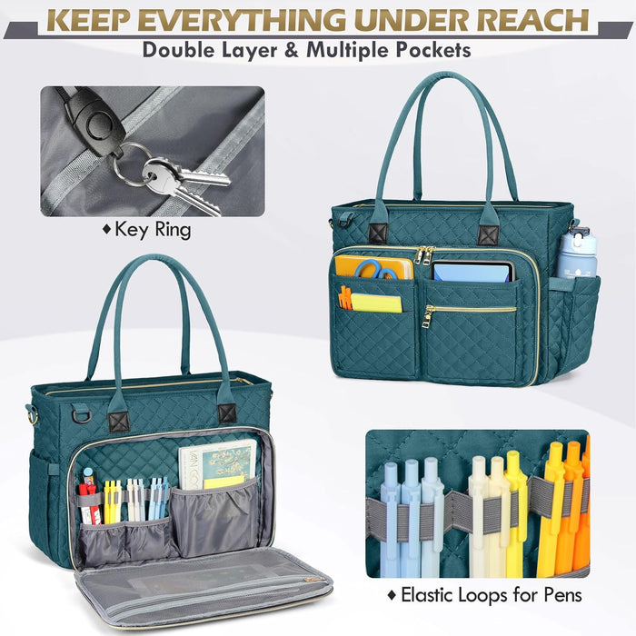 RAINSMORE Bolso tote para profesora para portátil de 15,6 pulgadas para mujer - Quierox - Tienda Online