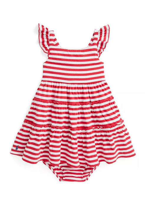 Ralph Lauren Top peplum de algodón jersey fruncido para bebé niña - Quierox - Tienda Online