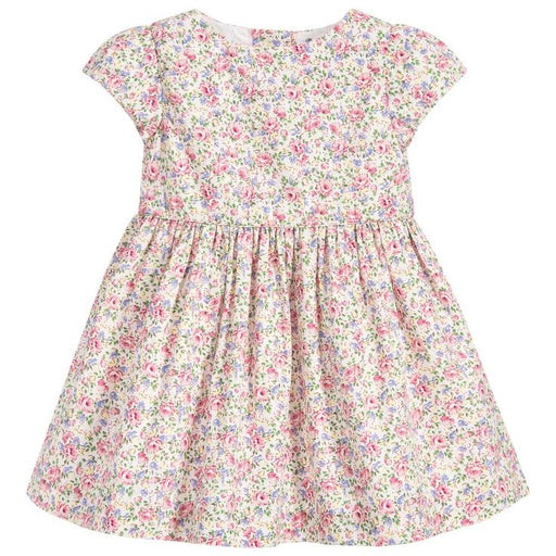 Ralph Lauren Vestido de verano con mangas abullonadas color crema - Quierox - Tienda Online