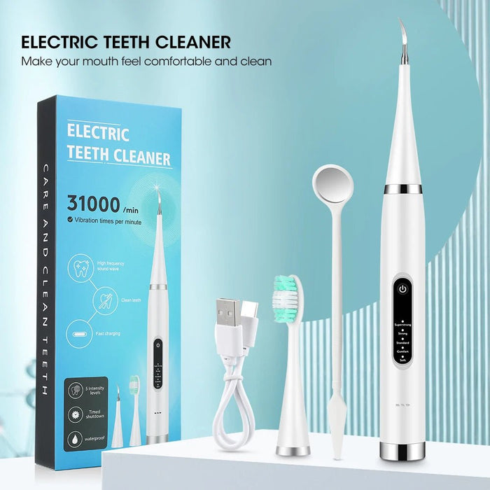 Raspador dental eléctrico para eliminar manchas de sarro y cálculo dental. Limpiador eléctrico de placa dental - Quierox - Tienda Online