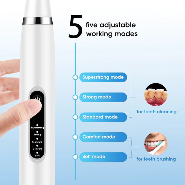 Raspador dental eléctrico para eliminar manchas de sarro y cálculo dental. Limpiador eléctrico de placa dental - Quierox - Tienda Online