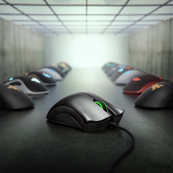 Ratón para juegos Razer DeathAdder Essential: sensor óptico de 6400 DPI - Quierox - Tienda Online