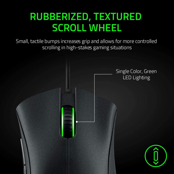Ratón para juegos Razer DeathAdder Essential: sensor óptico de 6400 DPI - Quierox - Tienda Online
