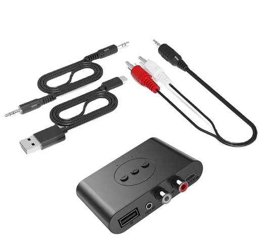Receptor de audio Bluetooth 5.2 compatible con NFC, disco U, RCA de 3,5 mm, AUX, USB - Quierox - Tienda Online