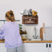 Recipientes para Utensilios de Madera Rústica con 3 Compartimentos para Encimera de Cocina - Quierox - Tienda Online