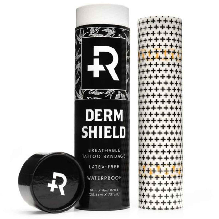 Recovery Derm Shield, Rollo de vendas para el cuidado posterior de tatuajes 10 pulgadas x 8 yardas - Quierox - Tienda Online