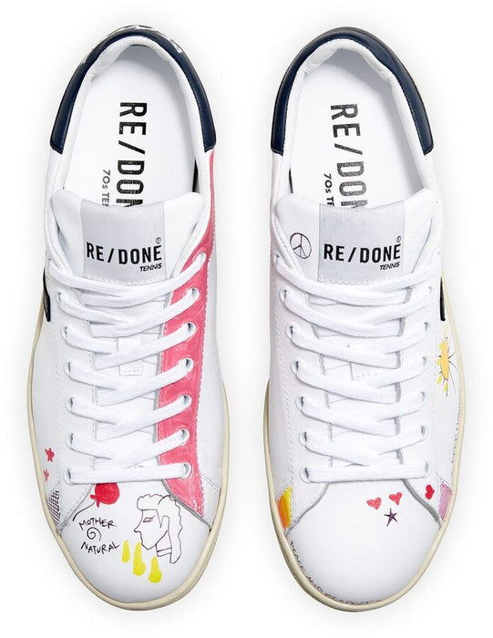 RE/DONE Zapatillas bajas de piel con estampado gráfico - Quierox - Tienda Online