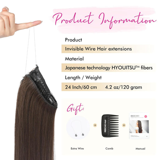 REECHO HE006 - Extensiones de cabello invisible con trama de encaje más delgada y suave - Quierox - Tienda Online