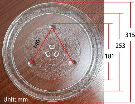 Reemplazo de placa giratoria de vidrio para microondas de 12" - Quierox - Tienda Online