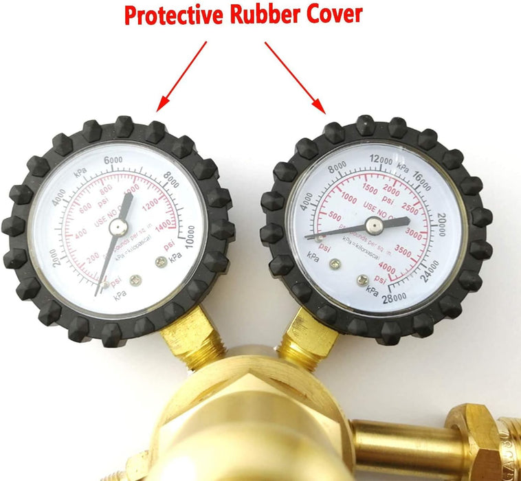 Regulador de nitrógeno, cuerpo de latón, etapa única, 0 - 1400PSI - Quierox - Tienda Online