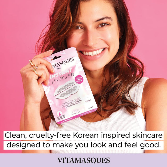 Relleno de labios instantáneo para labios carnosos en 30 minutos de Vitamasques, pack de 3 - Quierox - Tienda Online