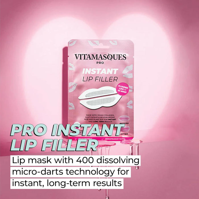 Relleno de labios instantáneo para labios carnosos en 30 minutos de Vitamasques, pack de 3 - Quierox - Tienda Online