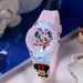 Reloj analógico rosa con números y luz de Minnie Mouse de Disney para niña con correa de silicona - Quierox - Tienda Online