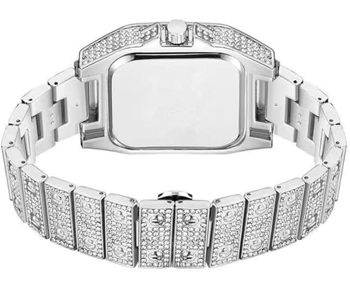 Reloj cuadrado estilo hip hop con diamantes para mujer y hombre - Quierox - Tienda Online