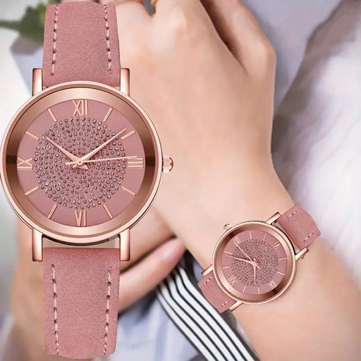 Reloj de cuarzo casual para damas con adornos de rhinestones - Quierox - Tienda Online